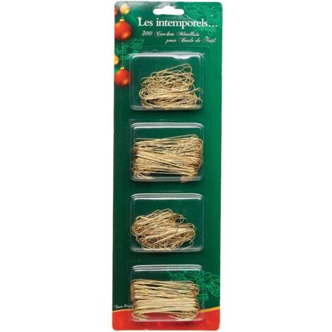 Lot de 300 crochets pour boules métalisés - Feeric lights & christmas