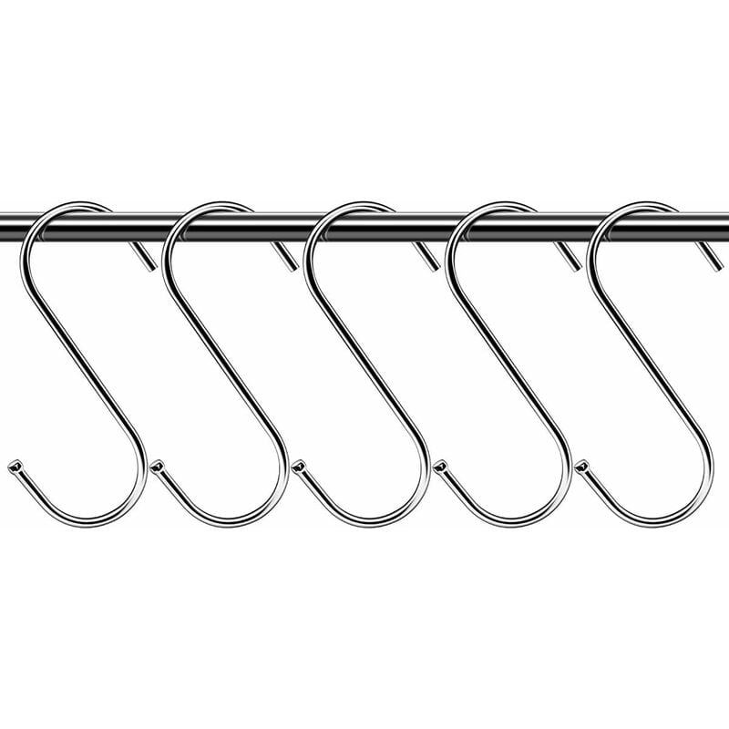 Lot de 30pcs en s de suspension multifonctions Crochets en forme de s finition chrome Crochet s pour salle de bains, chambre, bureau, cuisine Fei Yu
