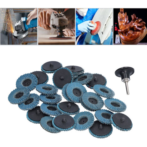 Lot de 31 Disques Abrasifs Bleus 50mm pour Meuleuse à Main - KZQ