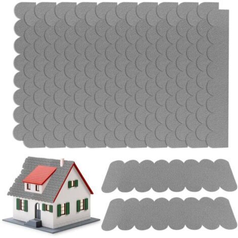 Lot de 32 bardeaux de toit autocollants pour nichoir à oiseaux, bardeaux bitumés, mini tuiles de toit pour nichoir, clapier, hôtel à insectes, cabane