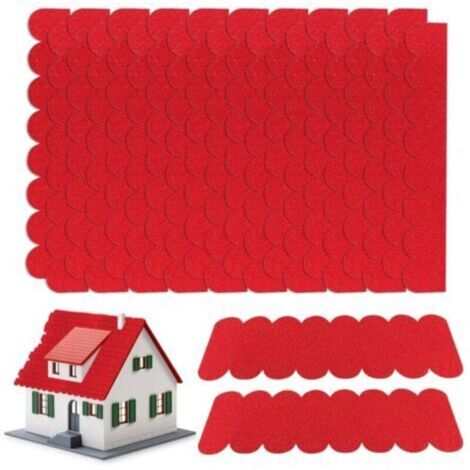 Lot de 32 bardeaux de toit autocollants pour nichoir à oiseaux, bardeaux bitumés, mini tuiles de toit pour nichoir, clapier, hôtel à insectes, cabane d'arbre, abri de jardin, accessoires pour nichoir