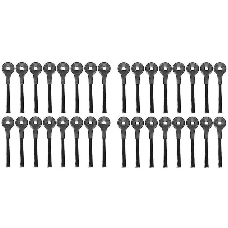 Lot de 32 brosses latérales de rechange adaptées à l'aspirateur robot à base auto-vidante Iq Rv1001ae