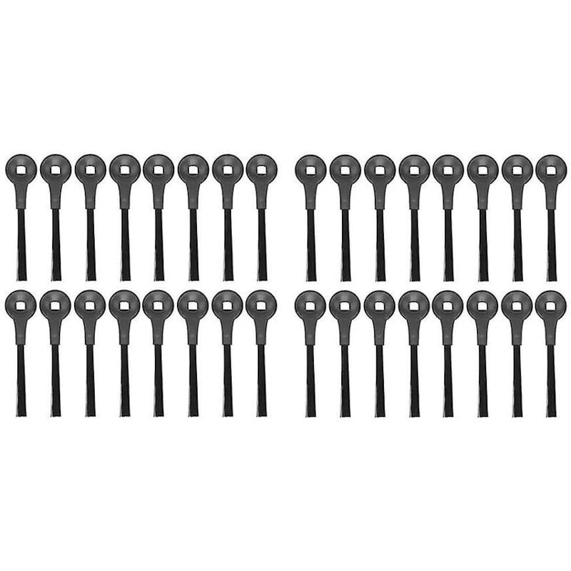 Lot de 32 brosses latérales de rechange adaptées à l'aspirateur robot à base auto-vidante Iq Rv1001ae