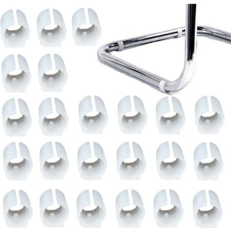 Lot de 32 embouts de pieds de chaise en plastique en forme de U, embouts de pieds de chaise avec clips tubulaires en silicone, patins de protection pour meubles et sols.