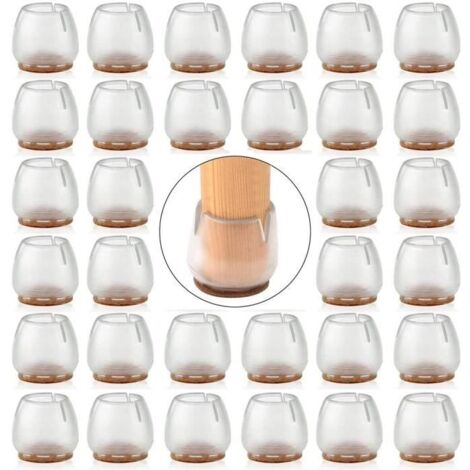 Lot de 32 embouts de protection en silicone pour pieds de chaise et de table