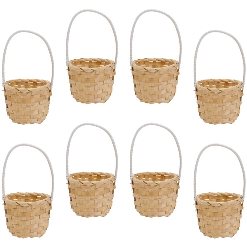 Lot de 32 paniers de rangement en osier pour décoration de bureau, panier de rangement pour cadeaux, panier de rangement à main, paniers tissés,