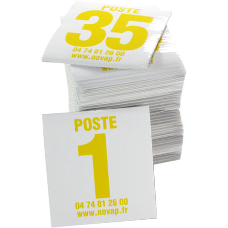 Lot de 35 plaques postes de chasse - jaune - 4630069