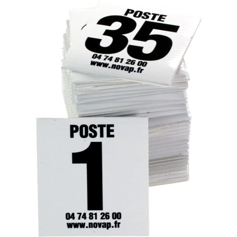 Lot de 35 plaques postes de chasse - noir - 4630052