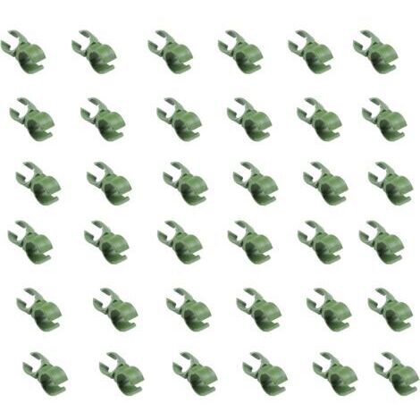 Lot de 36 clips de fixation universels pour treillis de plantes, 20 mm, support de fixation rotatif en plastique pour serre de jardin, verger, cage à tomates