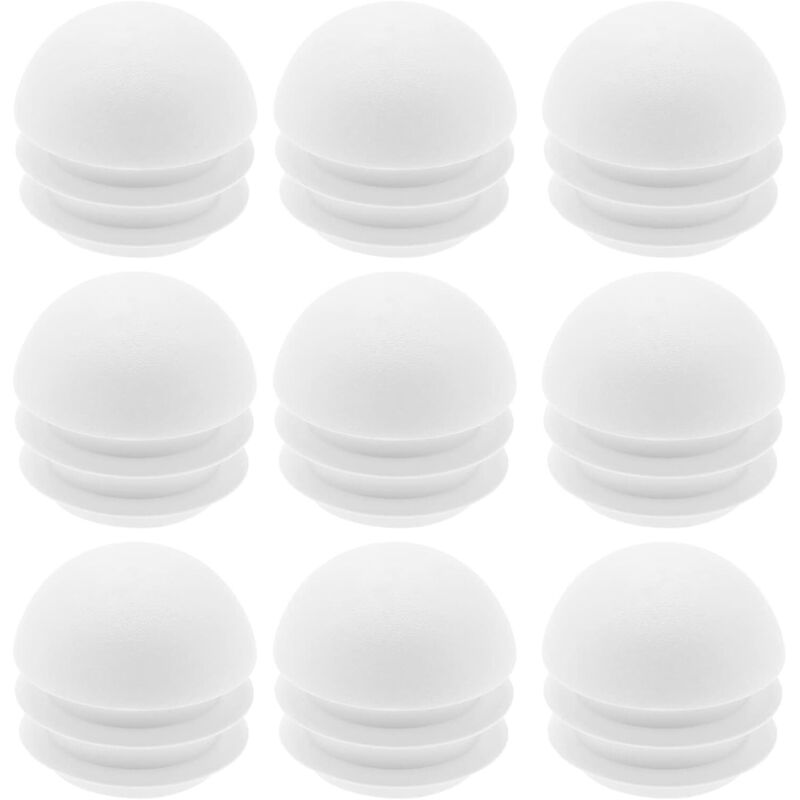 Lot de 36 embouts ronds en plastique pour tubes de 25 mm, accessoires pour meubles, pieds de table, chaises, blanc - Lntyq