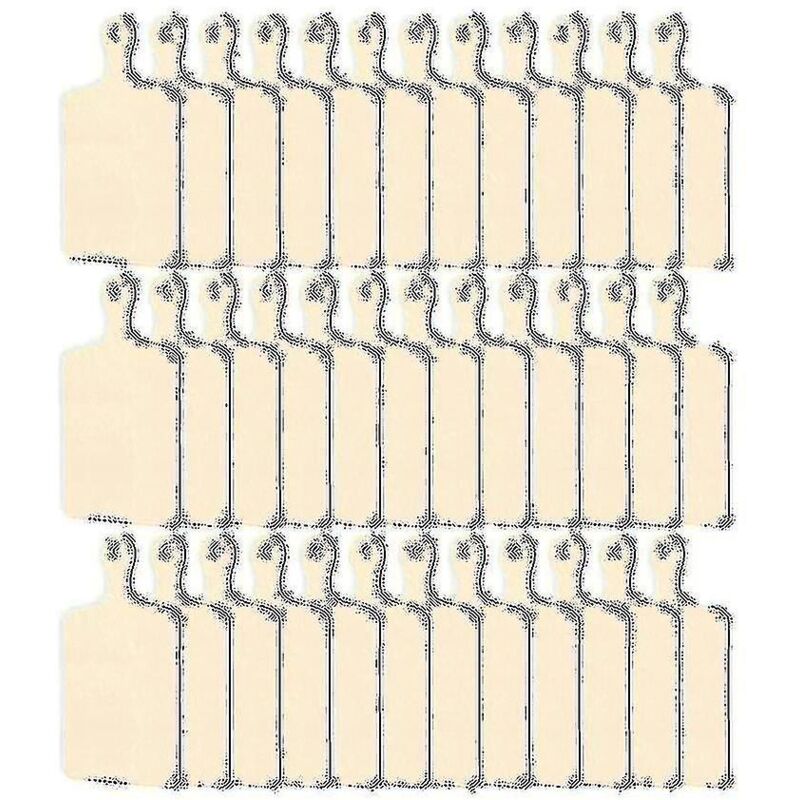 Lot de 36 mini-planches à découper en bois avec poignée en bois brut pour mini-planches à charcuterie