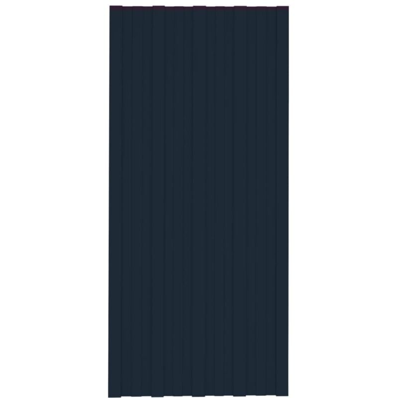 Lot de 36 Panneaux de toiture, Plaque moderne, Haute qualité, Acier galvanisé Anthracite 100x45 cm OIB6431E