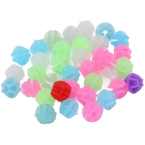 Lot de 36 perles de rayons de vélo en plastique pour enfants, perles colorées, clips, accessoires de décoration pour vélo, petites perles rondes lumineuses