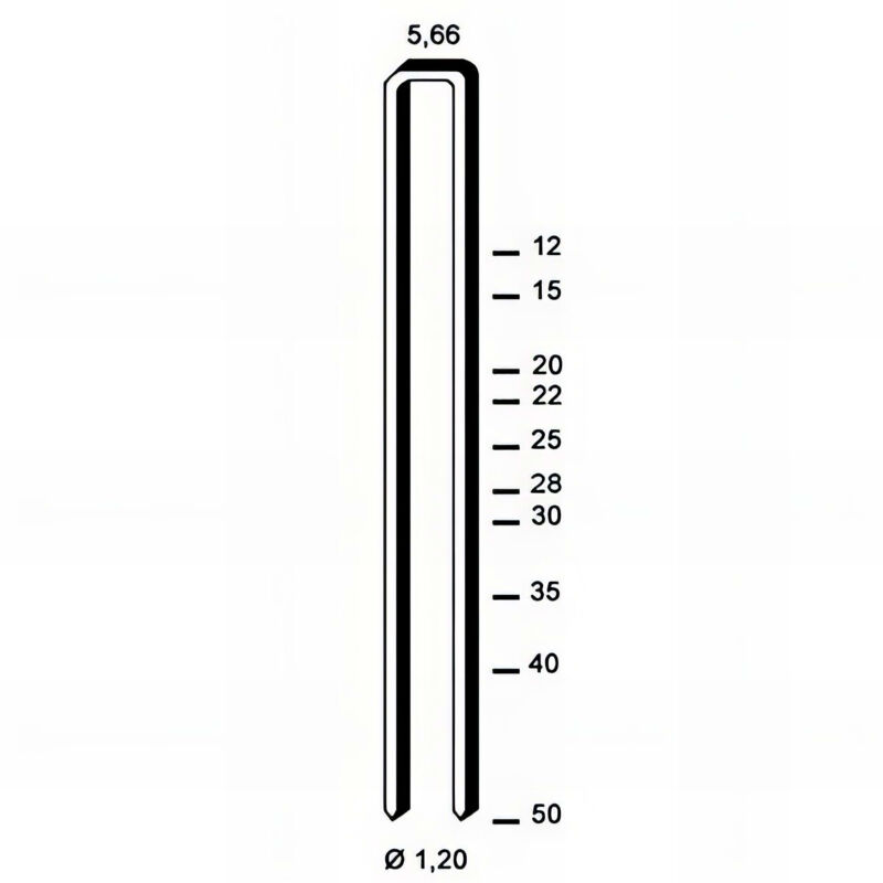 4000 agrafes E-30 INOX A2 - 5,66 x 30 x D. 1,2 mm - 6E-309 - Alsafix