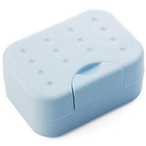 lot De 4 (2 Bleus + 2 Blancs)  Porte-savon De Voyage, Porte-savon Avec Couvercle, Porte-savon Avec Couvercle, Porte-savon En Plastique, Porte-savo