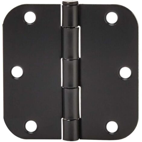 Lot de 4 3,5 Pouces Heavy Duty Hangar Porte Charnières Porte Sangle Charnières Fer Forgé Noir Quincaillerie pour Hangar en Bois Grange Porte Clôture Porte Swing Cour Porte