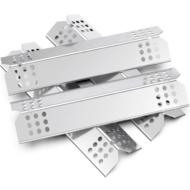 SNQ - Lot de 4 38.1CM Diffuseur Chaleur Universels,Pièces de Rechange Universal Flavorizer Bar,Compatible avec la Plupart des modèles de Gril à