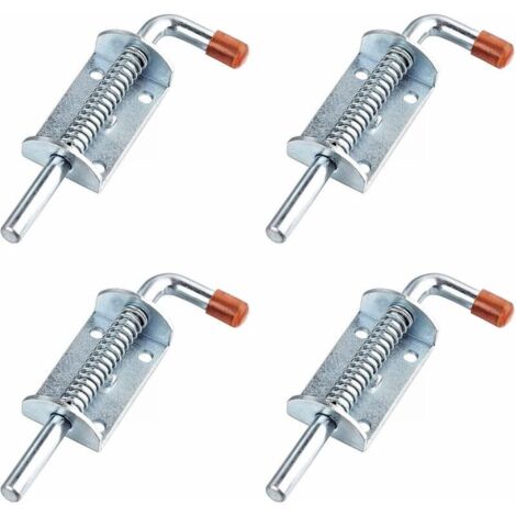 Lot de 4 accessoires de modification de remorque pour fermeture éclair - Poignée de remorque épaisse de 10 mm - Boucle à ressort - Serrure de remorque UTV (Argent, taille unique)