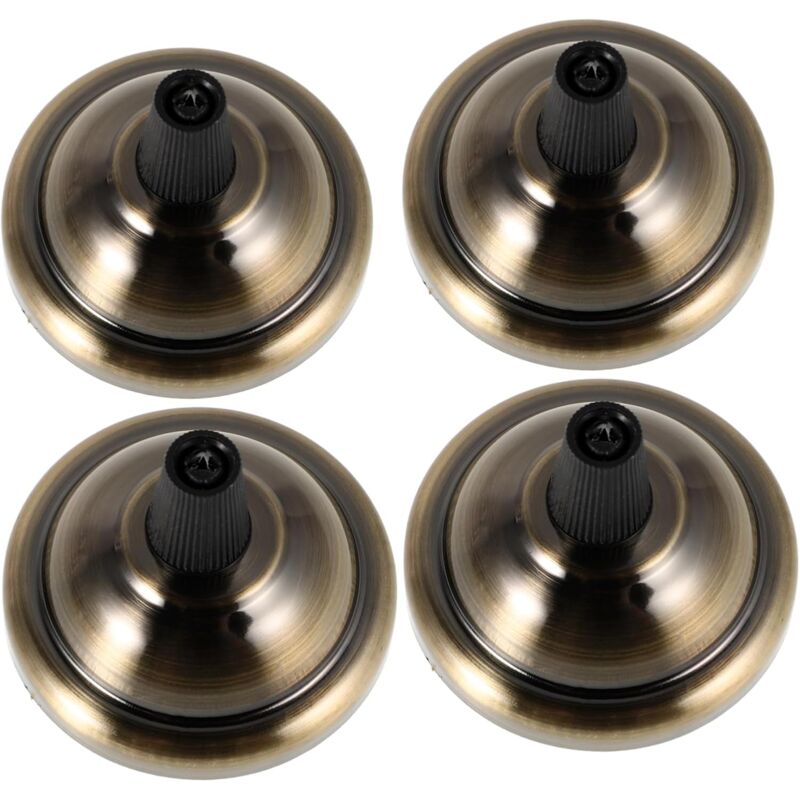 Lot de 4 accessoires d'éclairage pour lustre vintage, douille de plafond, support de lampe de plafond, fil de plafond, plastique vintage - Doré