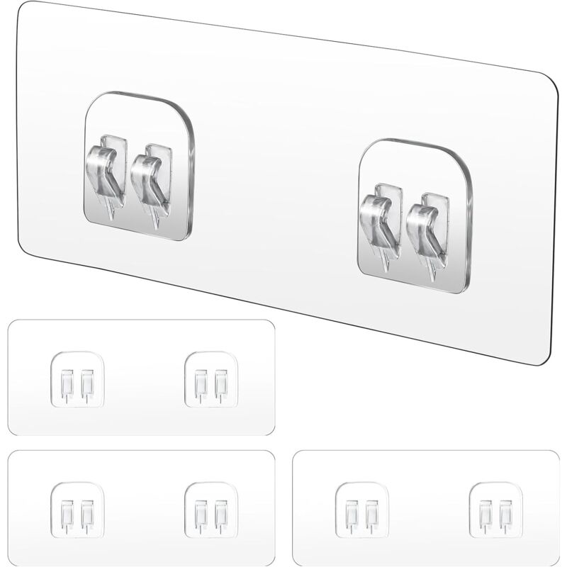 Lot De 4 Adhésifs De Rechange pour Support De Douche Crochets Adhésifs Puissants pour Support De Douche D'angle Étagère De Salle Bain Panier Porte