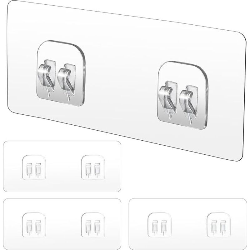 Lot De 4 Adhésifs De Rechange pour Support De Douche Crochets Adhésifs Puissants pour Support De Douche D'angle Étagère De Salle Bain Panier Porte