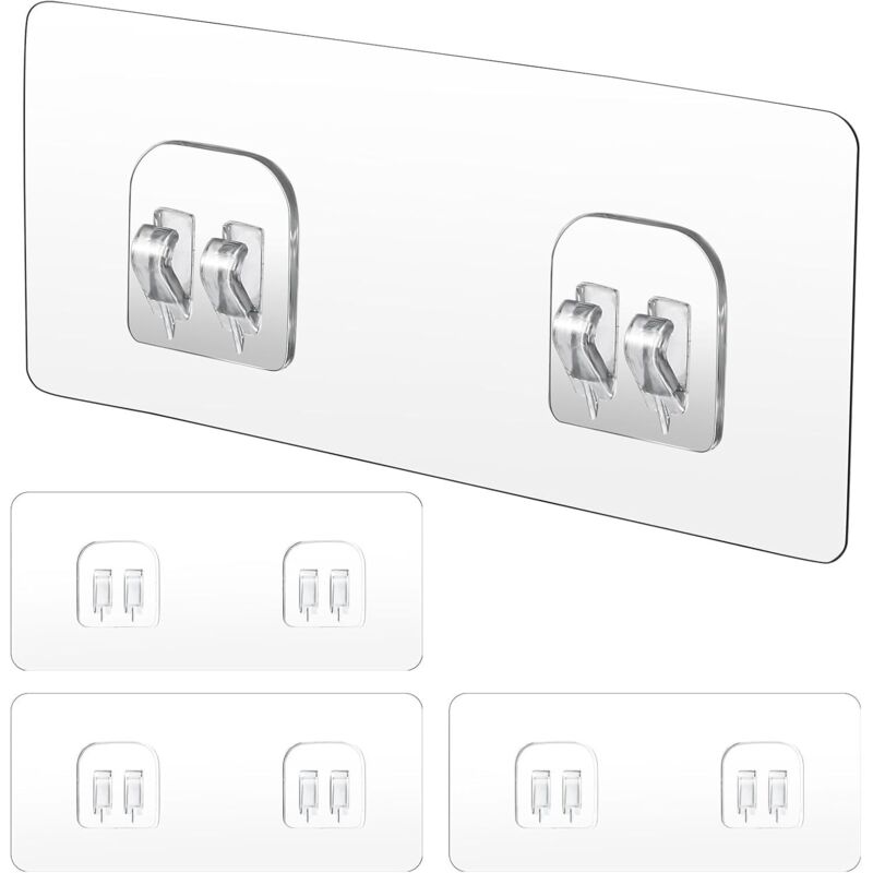 Lot De 4 Adhésifs De Rechange pour Support De Douche Crochets Adhésifs Puissants pour Support De Douche D'angle Étagère De Salle Bain Panier Porte