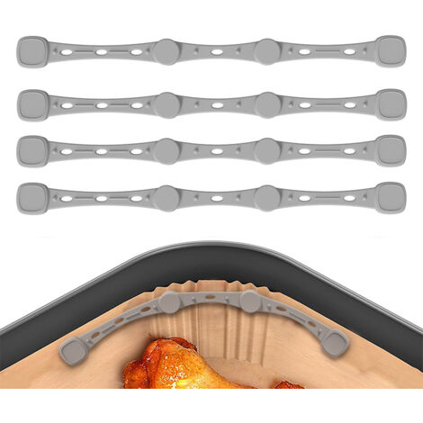 Lot de 4 aimants spécialement conçus pour le papier sulfurisé des friteuses à air chaud, aimants en silicone, accessoires pour friteuses à air chaud, pour empêcher le papier sulfurisé de recouvrir les