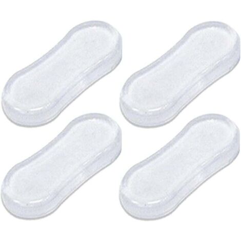 Lot de 4 amortisseurs de siège de toilette, accessoires de toilette, joint de couvercle de toilette, housse de siège de toilette, amortisseur de bruit avec adhésif puissant