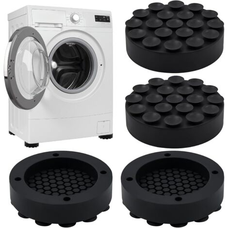 Lot de 4 amortisseurs de vibrations pour machine à laver, pieds en caoutchouc, amortisseurs de vibrations, coussinets anti-vibrations pour machine à laver et sèche-linge