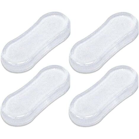 Lot de 4 amortisseurs pour siège de toilette, accessoires de toilette, couvercle de toilette, joint d'étanchéité pour abattant de toilette, amortissement du bruit avec adhésif puissant