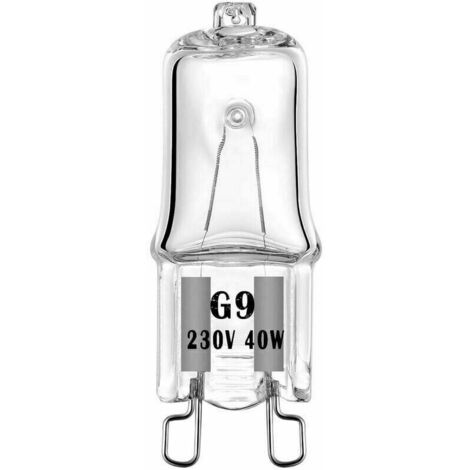 Lot de 4 Ampoule halogène G9 Pour Four Oven 40W 230V Ampoule à Tolérance de 300°C [Classe énergétique G]