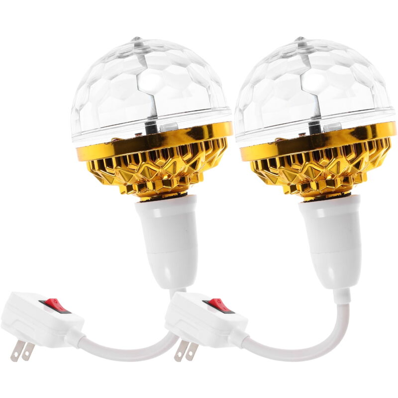 Feiyue - Lot de 4 ampoules à boules colorées E27, lumière colorée, lumière disco, ampoule disco rotative