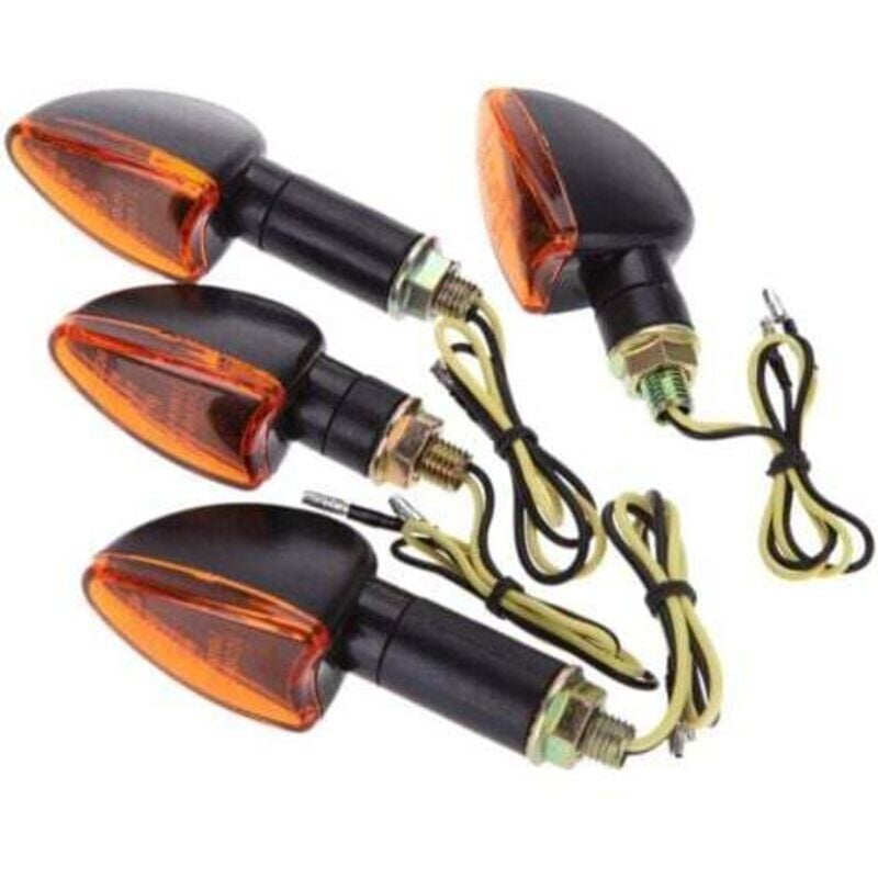Image of INHHUB 4Pcs 12V Motorrad Vorne Hinten Blinker Glühbirnen