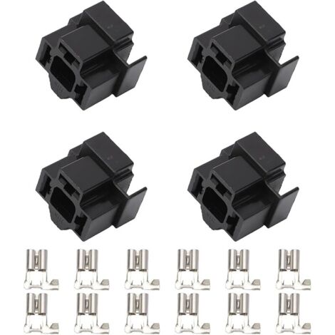 Lot de 4 ampoules H4 à 3 broches pour phare avec pinces et support de réparation 12 V