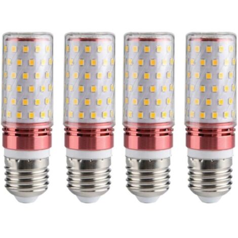 Lot de 4 ampoules LED E27 12 W 220 V, douilles pour lampe de table, lustre, éclairage d'urgence domestique, blanc naturel