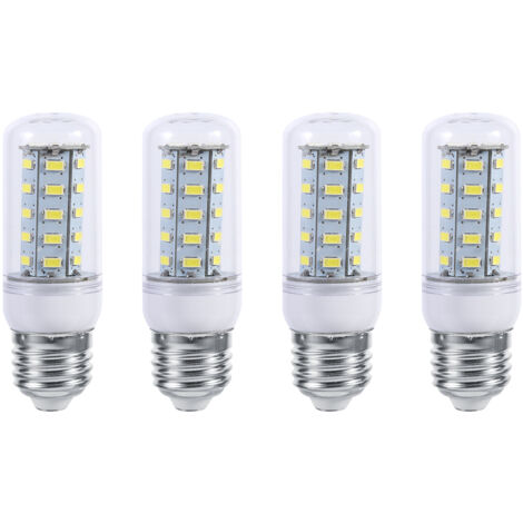 Lot de 4 ampoules LED E27 haute luminosité pour plafonnier domestique, 110 V, blanches