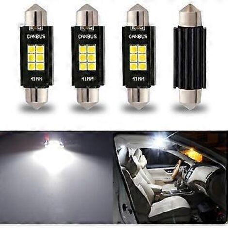 Lot de 4 ampoules LED feston 211-2 212-2 578 ultra-lumineuses, sans erreur, 41 mm (1,61"), pour plafonniers et éclairage de plaque d'immatriculation, xénon