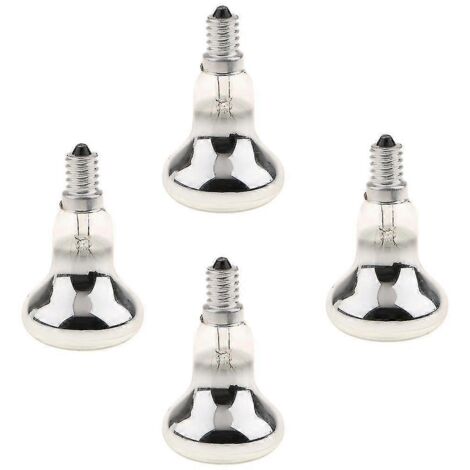 Lot de 4 ampoules spot R50 Ses E14 40W avec réflecteur pour éclairage intérieur et extérieur