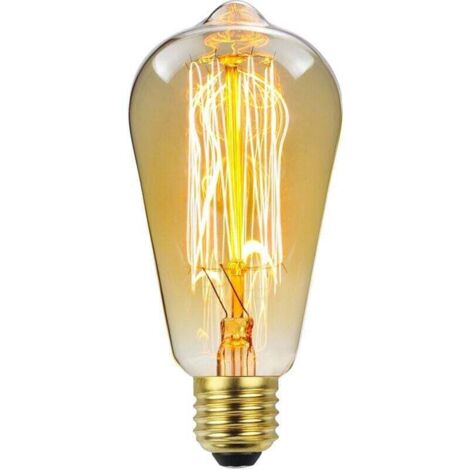 Lot de 4 ampoules Vintage E27 Edison Dimmable ST64 40W 2700K Warm Incandescent Bulbs, Classic Antique pour lampes de table à cage d'écureuil, bureaux à domicile, bureaux à domicile et plus encore.