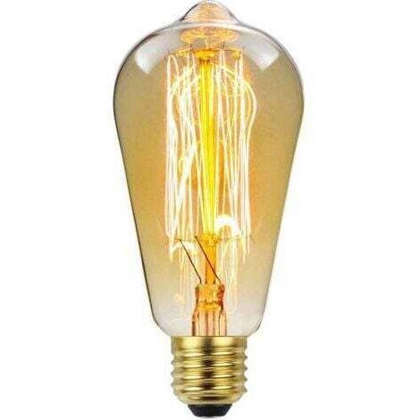 Lot de 4 ampoules Vintage E27 Edison Dimmable ST64 40W 2700K Warm Incandescent Bulbs, Classic Antique pour lampes de table à cage d'écureuil, bureaux à domicile, bureaux à domicile et plus encore.