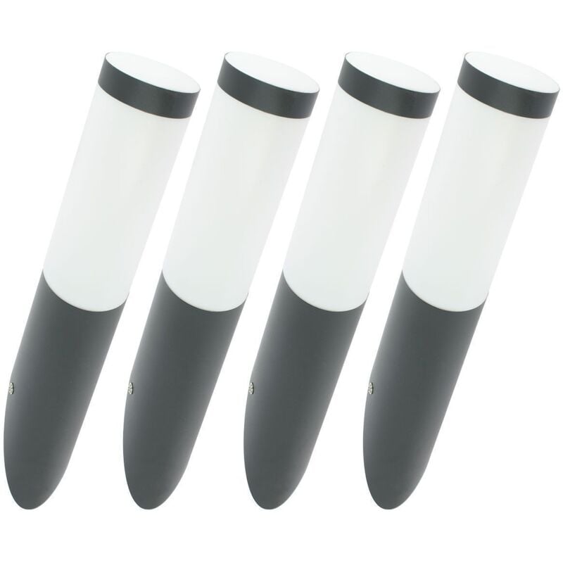 Lot de 4 Appliques murales valente Gris Anthracite extérieure E27