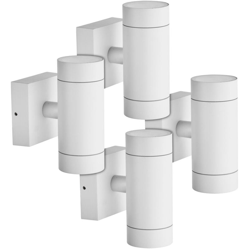 Lot de 4 Appliques venice blanches extérieure double faisceau GU10 IP54