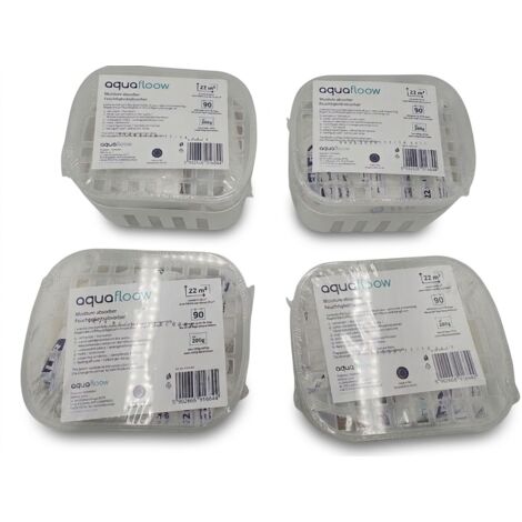 Lot de 4 - AQUAFOOW - Absorbeur d'humidité - 22m2 - Efficace 90 jours - Prévient moisissures et odeurs - Voir photos