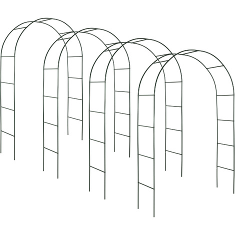 4 arches de jardin métallique pour plantes grimpantes à prix mini - Novoo®