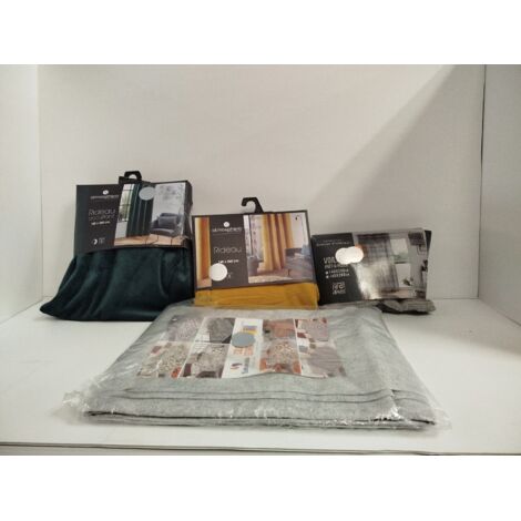 Lot de 4 - ATMOSPHERA SABANALIA - Rideaux et couvre-lit - Occultant et déco - Ensemble complet textile - Voir photos