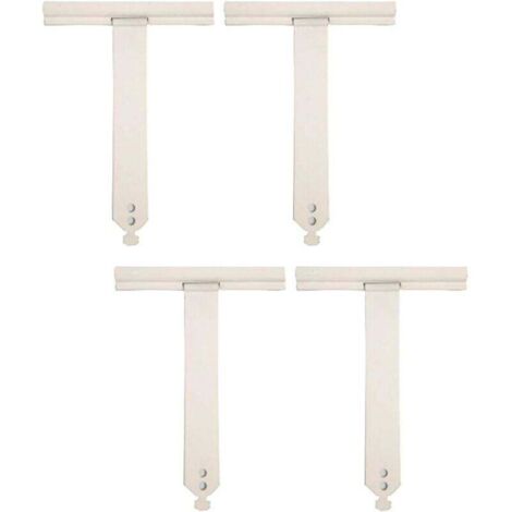 Lot de 4 Attaches souples à clipser - Ressort de Suspension pour fixation de tablier - Verrou attache tablier -acier profil alu poli fixation par crochet pour volet roulant électrique et manuel