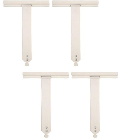 Lot de 4 Attaches souples à clipser - Ressort de Suspension pour fixation de tablier - Verrou attache tablier -acier profil alu poli fixation par crochet pour volet roulant électrique et manuel