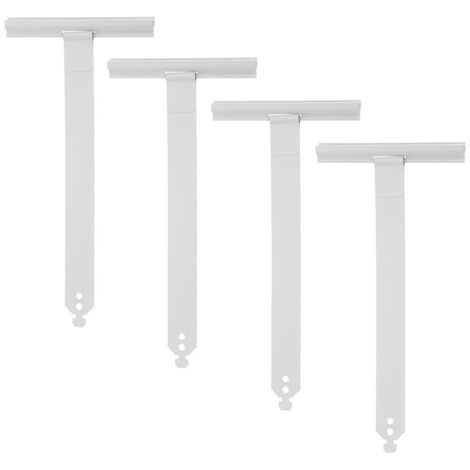 Lot de 4 Attaches souples à clipser - Ressort de Suspension pour fixation de tablier - Verrou attache tablier -acier profil alu poli fixation par crochet pour volet roulant électrique et manuel