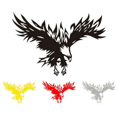 Lot de 4 autocollants réfléchissants à motif de fleurs (noir, rouge, jaune et blanc)