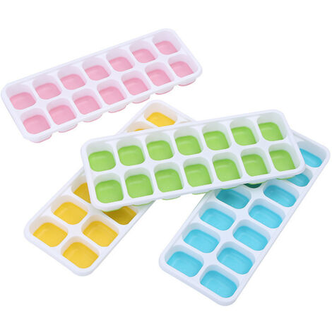 Lot de 4 bacs à glaçons, moules à glaçons, boules de glace pour congélateur, 4 motifs x 56 glaçons pour cocktail, adapt